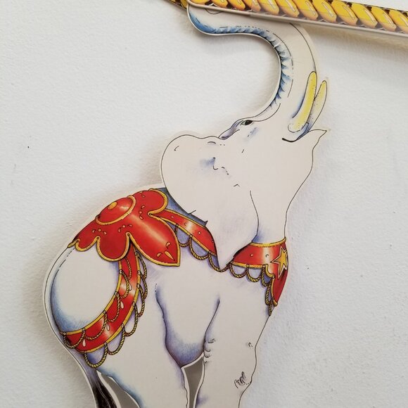 Vintage French Circus Elephant Cardboard Mobile by Ch. Poumeyrol for Kid French - Picture 5 of 7